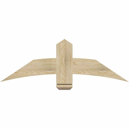 Ekena Millwork Bellingham Rough Sawn Timber Gable Bracket, Douglas Fir, 48"W x 16"H x 2"D x 6"F, 8/12 Pitch GBW048X16X0206BEL00RDF